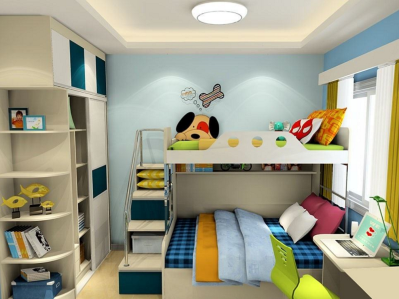 colorful-boy-dog-kids room